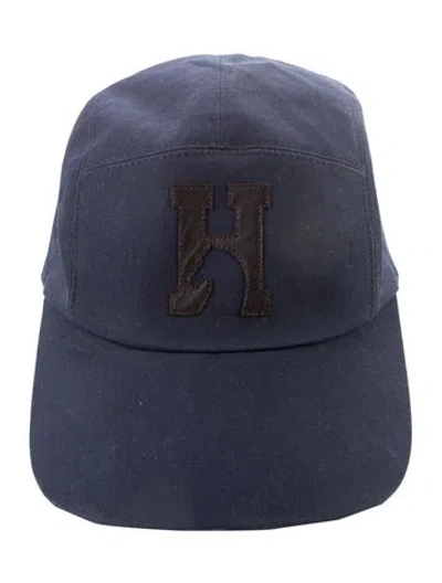 Pre-owned Hermes Nevada H'cheval Hat In Blue
