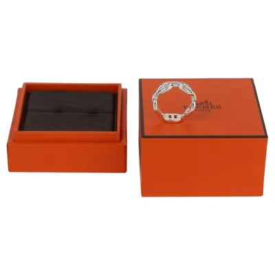 Pre-owned Hermes Hermès New Chaine D'ancre Sterling Ring In Multi
