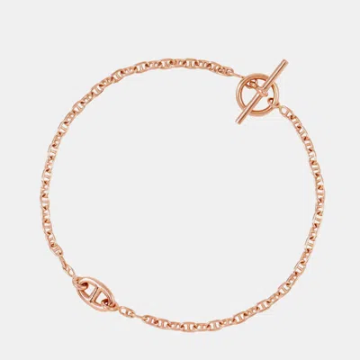 Pre-owned Hermes New Farandole Bracelet Size Lg 18k Pink Gold
