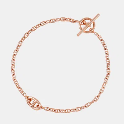 Pre-owned Hermes New Farandole Bracelet Size Sh 18k Pink Gold