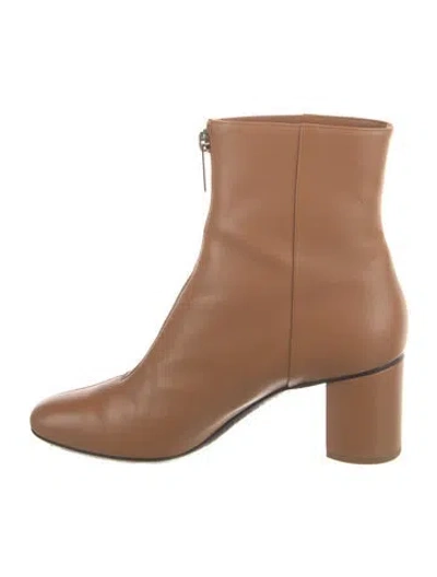 Pre-owned Hermes New York 70 Leather Boots In Brown
