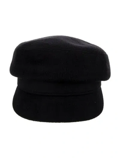 Pre-owned Hermes Newsboy Cap In Black