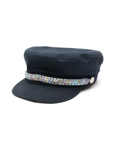 Pre-owned Hermes Hermès Newsboy Cap, Size 57 In Navy