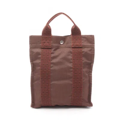 Pre-owned Hermes Nylon Canvas Backpack () In Brown