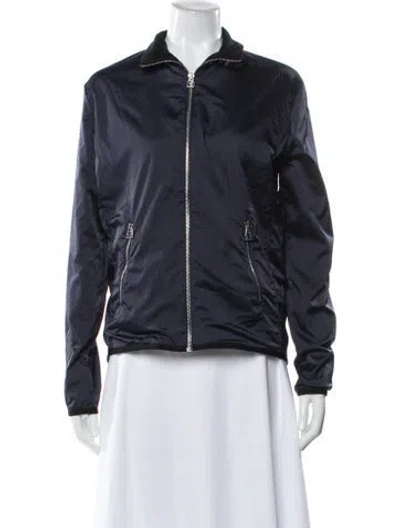 Pre-owned Hermes Nylon Jacket In Blue