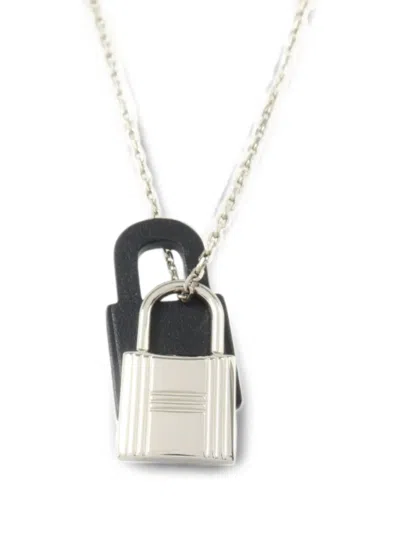 Pre-owned Hermes O'kelly Necklace In Silver
