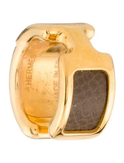 Pre-owned Hermes Olympe Ear Cuff, Small Model In Brown