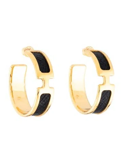 Pre-owned Hermes Olympe Hoop Earrings In Multicolor