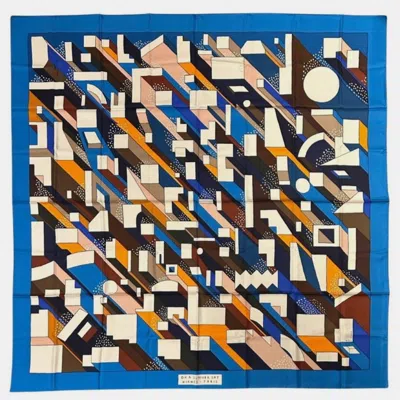 Pre-owned Hermes On Summer Day Silk Shawl 140cm In Multicolor
