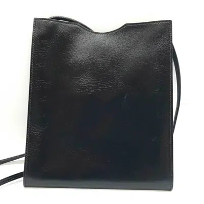 Pre-owned Hermes Onimaitou Black Box Calf Leather Pochette Shoulder Bag ()