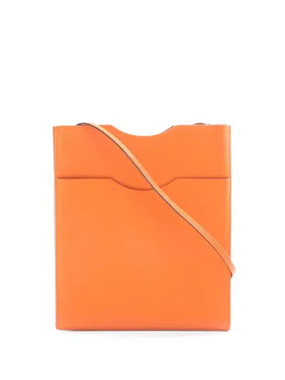 Pre-owned Hermes Onimetu 2 Cross Body Bag In Orange