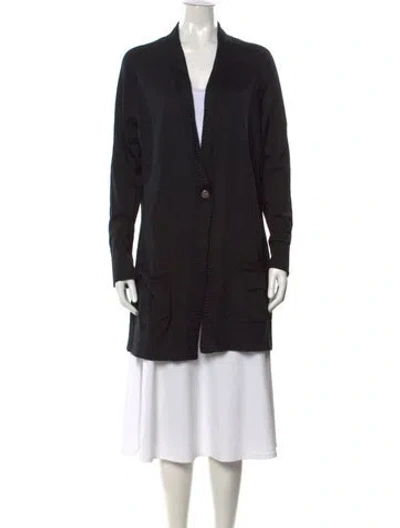 Pre-owned Hermes Open Front Sweater In Black