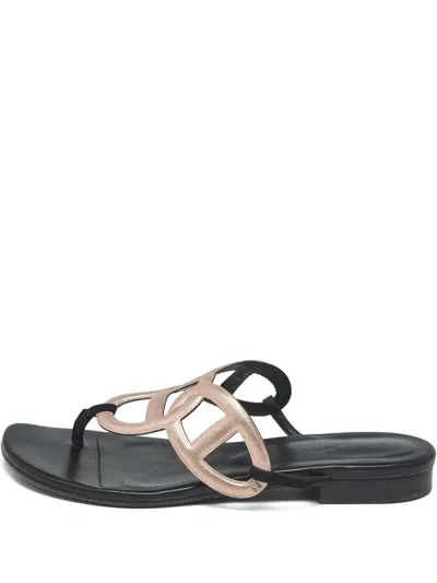 Pre-owned Hermes Open-toe Sandals In Pink