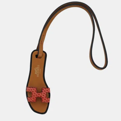 Pre-owned Hermes Oran Nano Charm In Brown