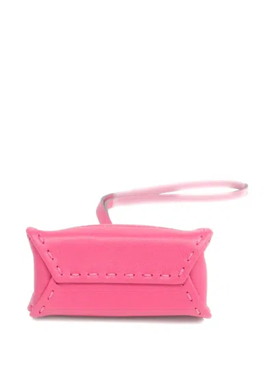 Pre-owned Hermes Orange Bag Milo Bag Charm In Pink