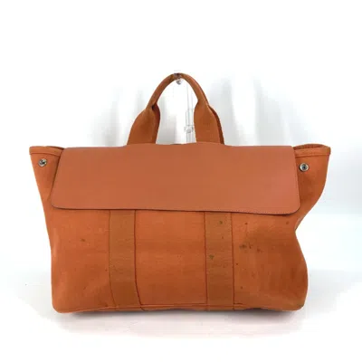 Pre-owned Hermes Orange Cloth Tote Bag ()