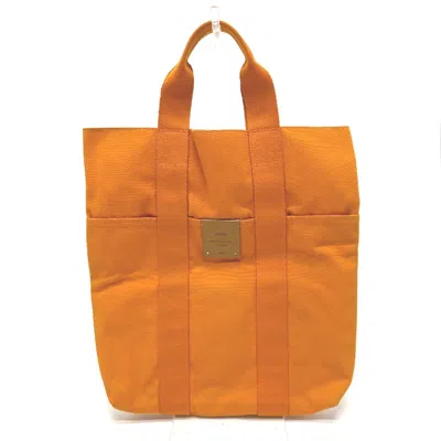 Pre-owned Hermes Orange Cloth Tote Bag ()