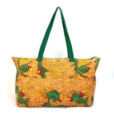 Pre-owned Hermes Orange Cloth Tote Bag ()