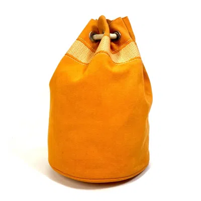 Pre-owned Hermes Orange Cotton Shoulder Bag ()