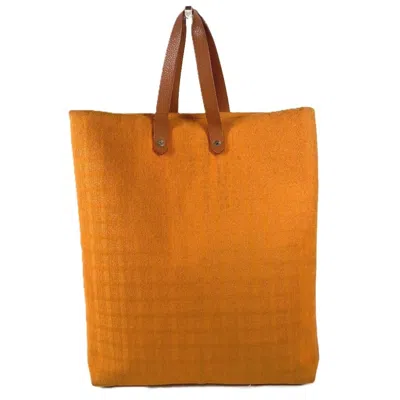 Pre-owned Hermes Orange Cotton Shoulder Bag Tote Bag ()