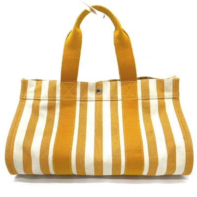Pre-owned Hermes Orange Cotton Tote Bag ()