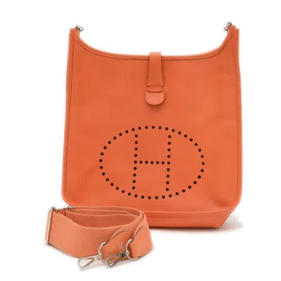 Pre-owned Hermes Orange Epsom Leather Shoulder Bag ()
