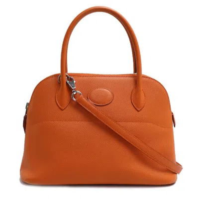 Pre-owned Hermes Orange Epsom Leather Shoulder Bag ()