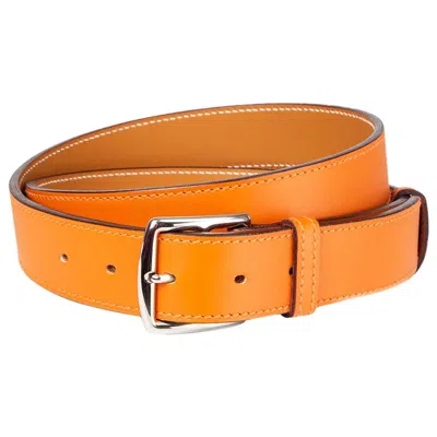 Pre-owned Hermes Orange Etrivier 32mm Belt 100 Chamonix