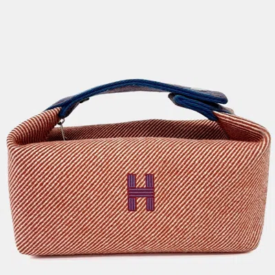 Pre-owned Hermes Orange Fabric Bride-a-brac Case
