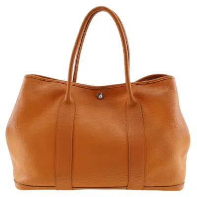 Pre-owned Hermes Orange Fjord Leather Tote Bag ()