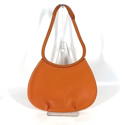 Pre-owned Hermes Orange Leather Shoulder Bag ()