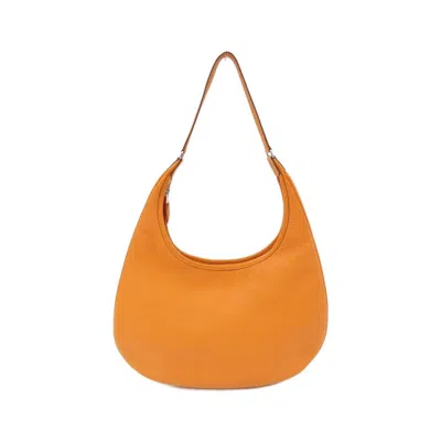 Pre-owned Hermes Orange Taurillon Clemence Leather Shoulder Bag ()