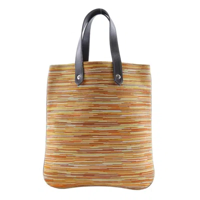 Pre-owned Hermes Orange Vibrato Leather Handbag Tote Bag ()
