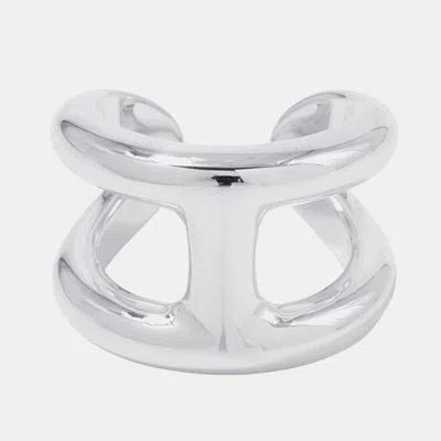 Pre-owned Hermes Osmoz Ring Size Gm Eu 53 Silver 925
