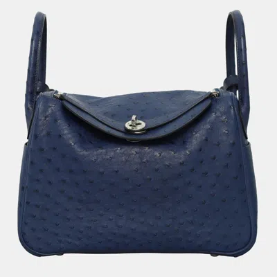 Pre-owned Hermes Ostrich Lindy 30 Bag