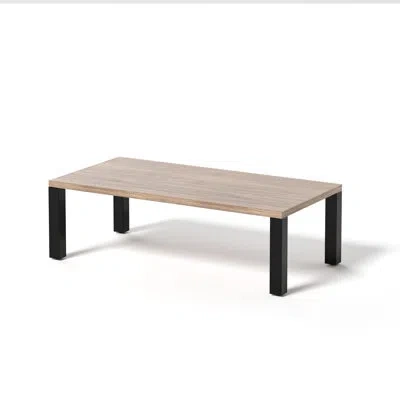 Hermes Outdoor Coffee Table For Patio Furniture Sets, All-weather Center Table With Top In Beige