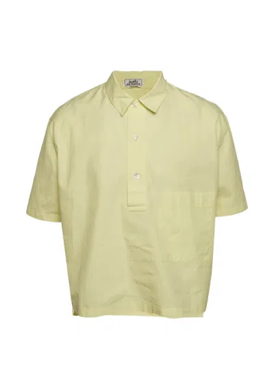 Pre-owned Hermes Oversized Polo Shirt In Yellow