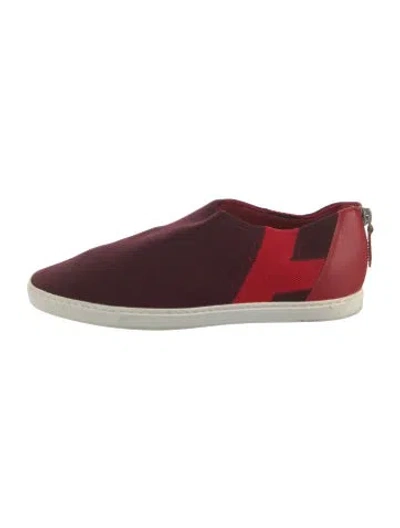 Pre-owned Hermes Oxygene Sneakers In Red