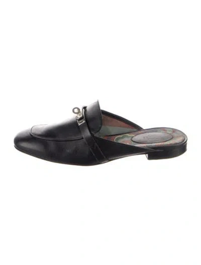 Pre-owned Hermes oz Leather Loafers In Black