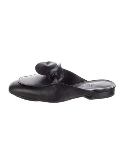 Pre-owned Hermes oz Leather Mules In Black
