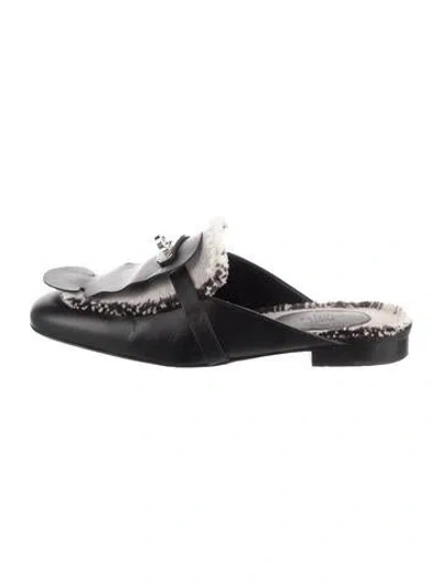 Pre-owned Hermes oz Leather Mules In Black