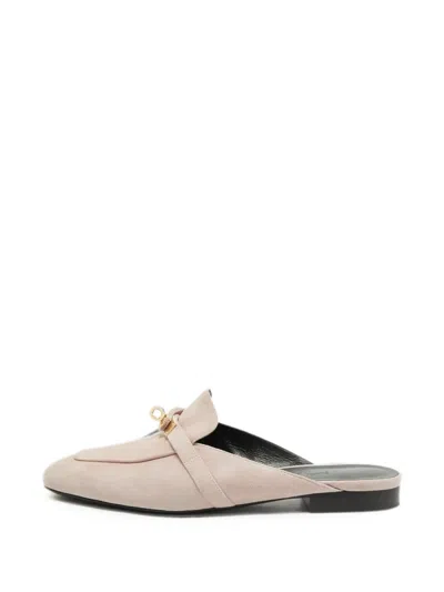 Pre-owned Hermes oz Suede Mules In Pink