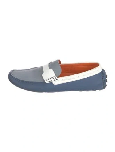 Pre-owned Hermes Pacome H Logo Drivers In Blue