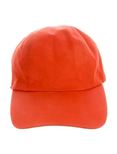 Pre-owned Hermes Paddock Cap In Orange