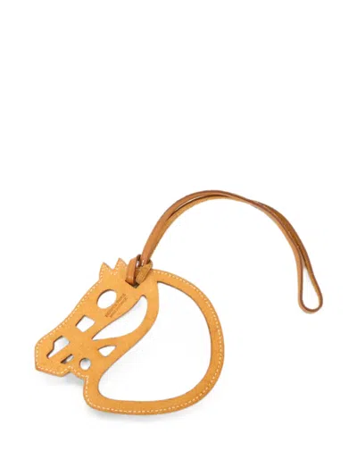 Pre-owned Hermes Paddock Cheval Charm In Brown