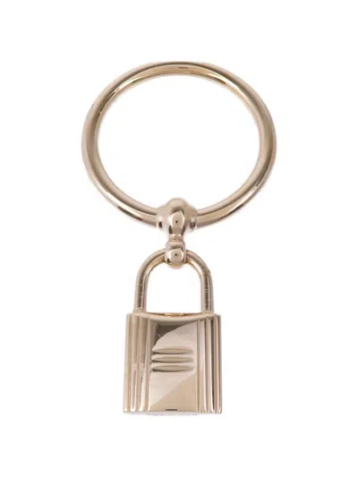 Pre-owned Hermes Padlock Scarf Ring In Gold