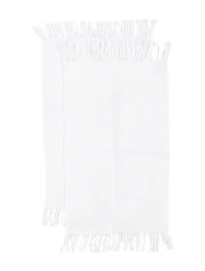 Pre-owned Hermes Pair Of Linen Placemats In White