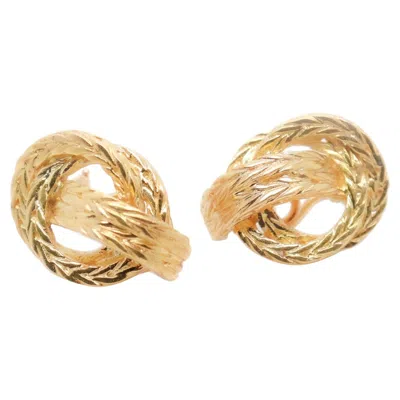 Pre-owned Hermes Pair Of Signed  18k Gold Vendôme Earrings In Multi