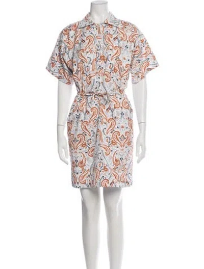 Pre-owned Hermes Paisley Print Mini Dress In Multicolor
