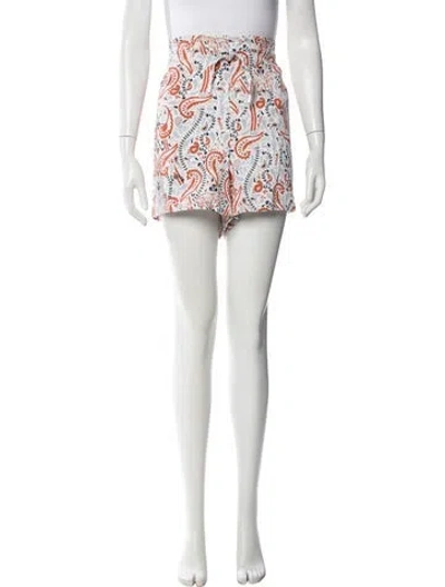 Pre-owned Hermes Paisley Print Mini Shorts In Neutral